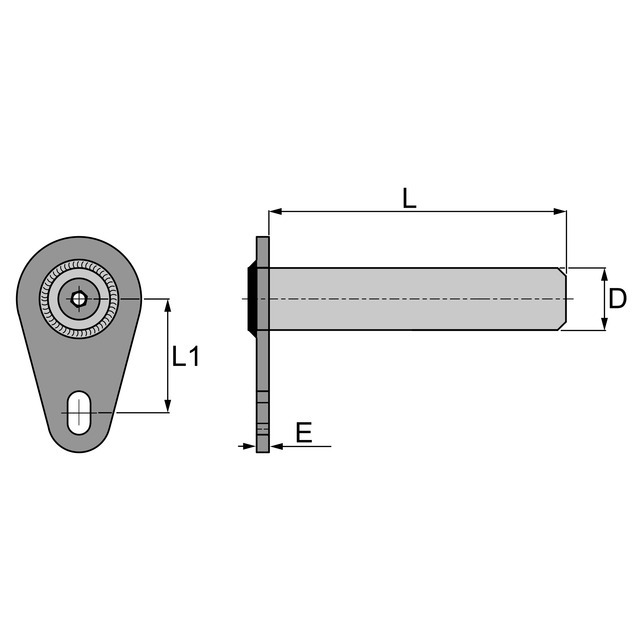 AXE de Blocage Ø40 LG 125 Zinguee référence fournisseur 208013